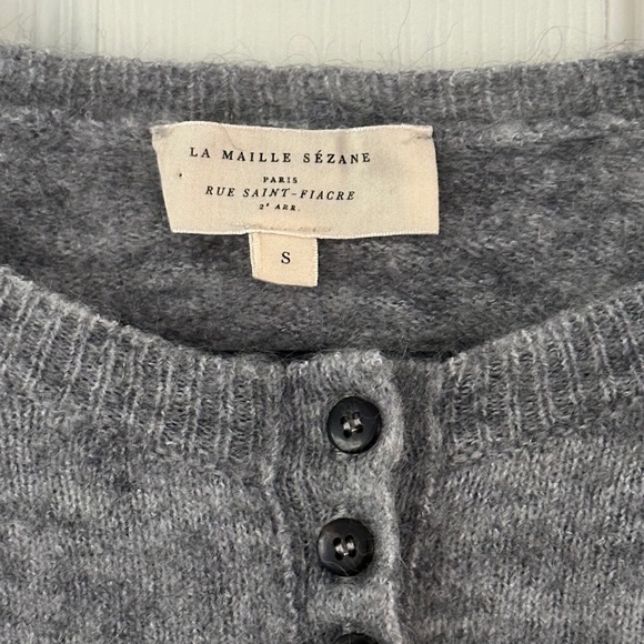 Sezane Leon Jumper Mohair Wool Sweater Gray Women’s Size Small - Picture 7 of 13
